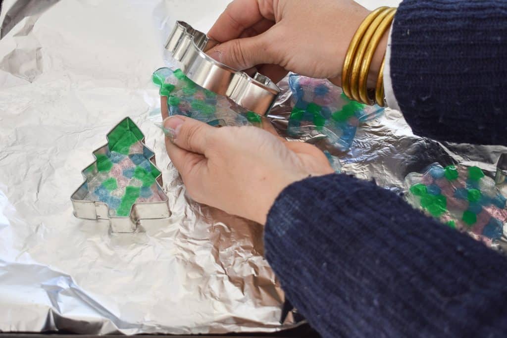 remove from oven when beads have melted