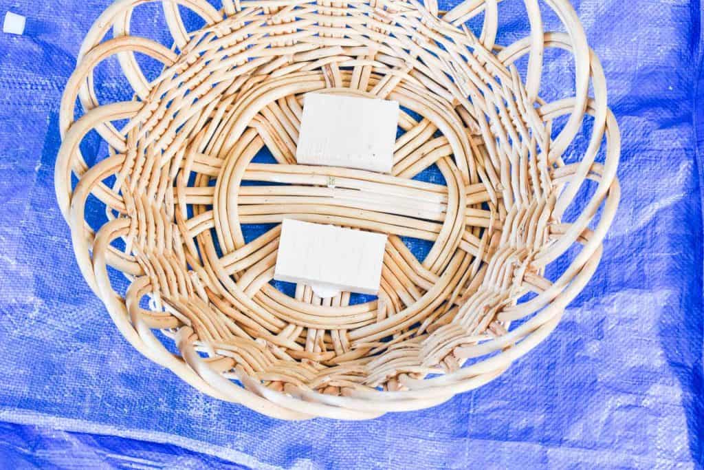 adhering mirror to basket