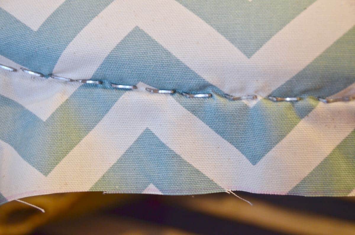 how to reupholster old armchairs with colorful new fabric.