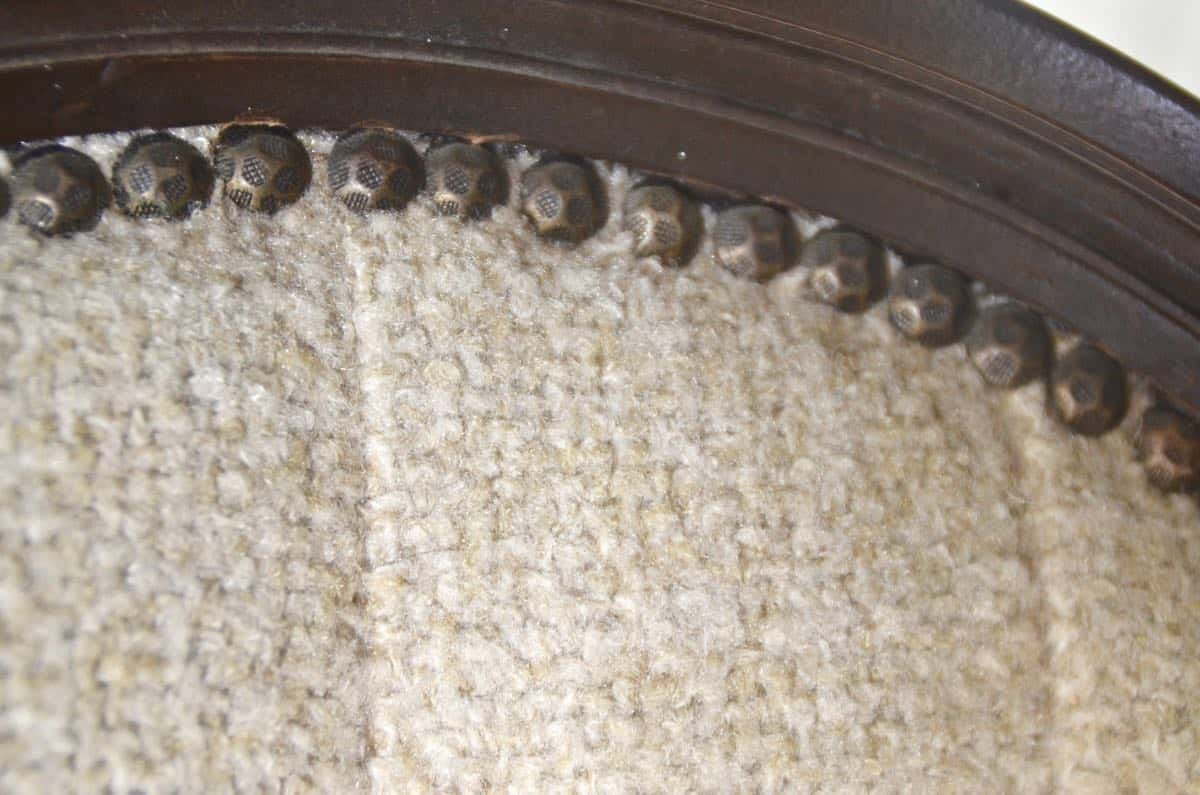 how to reupholster old armchairs with colorful new fabric.