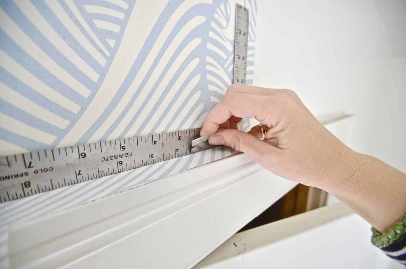 How to apply peel and stick removable wallpaper.