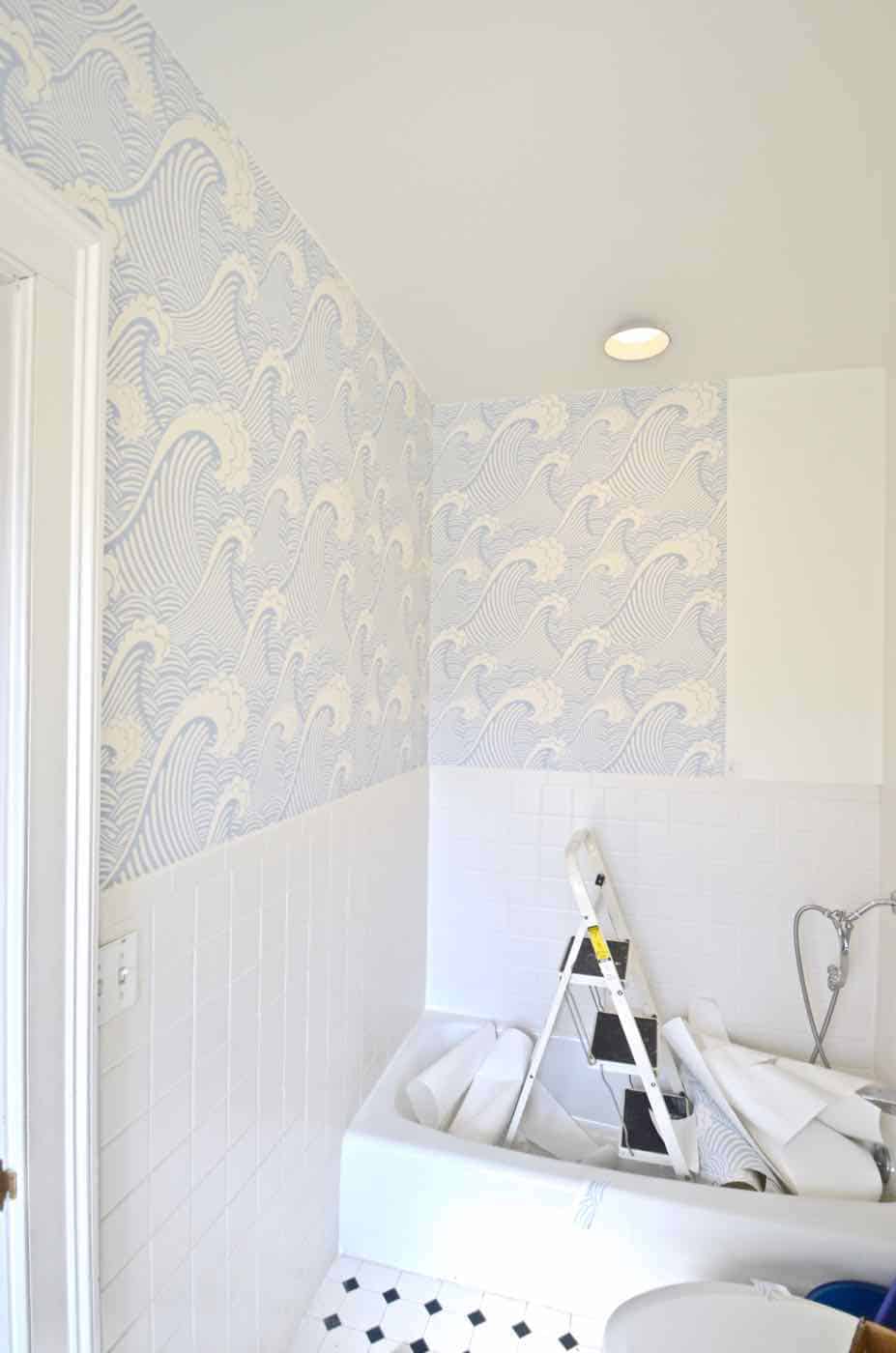 How to apply peel and stick removable wallpaper.