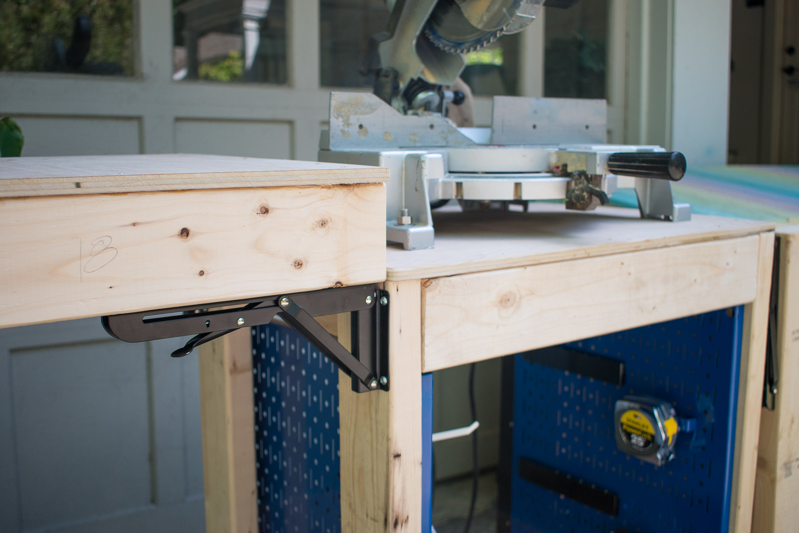 rolling miter saw stand with storage