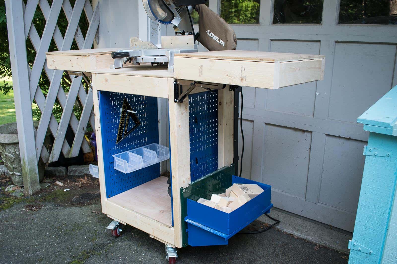 rolling miter saw cart