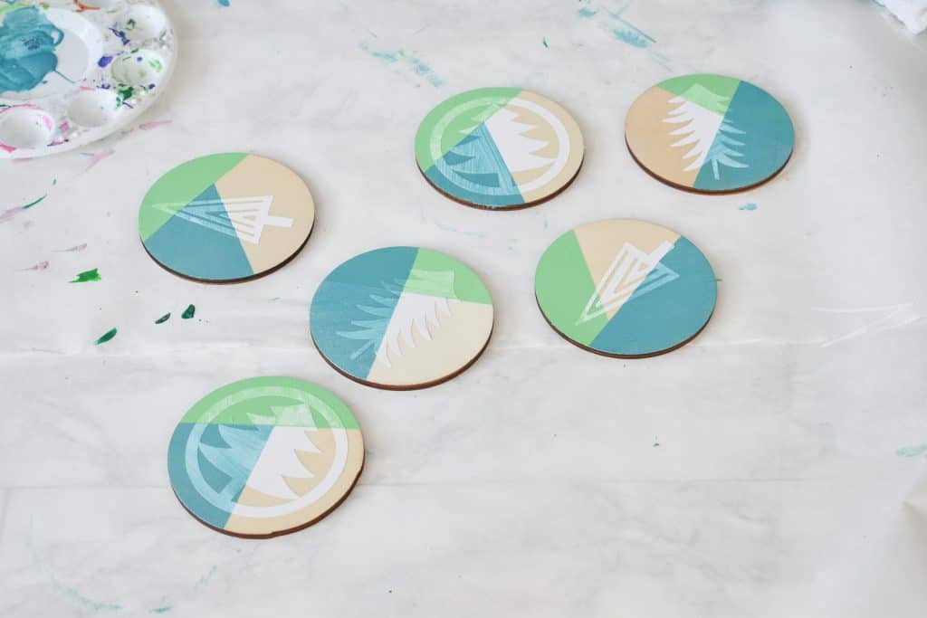 tape off an paint a second section of your ornament