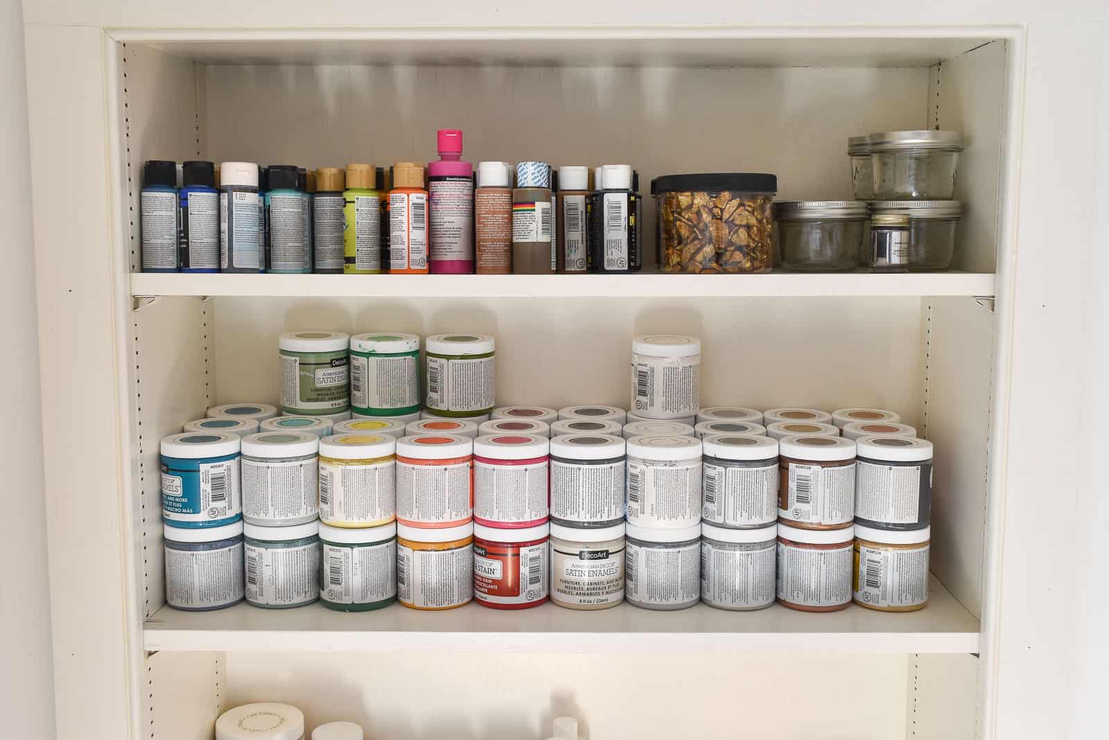 storage shelves in office