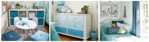 Blue and Teal Girl’s Bedroom Makeover