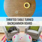 painted DIY backgammon table