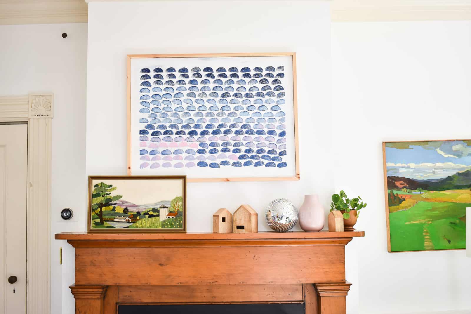 leaning artwork and items that match