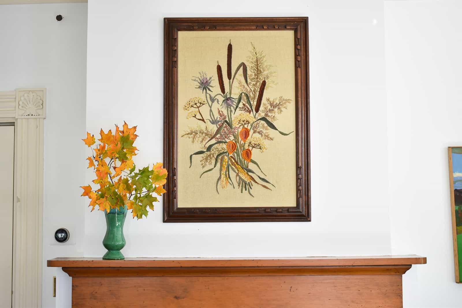 fill in on either side of the mantel