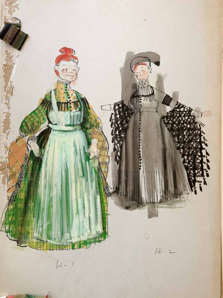 flea market costume sketches