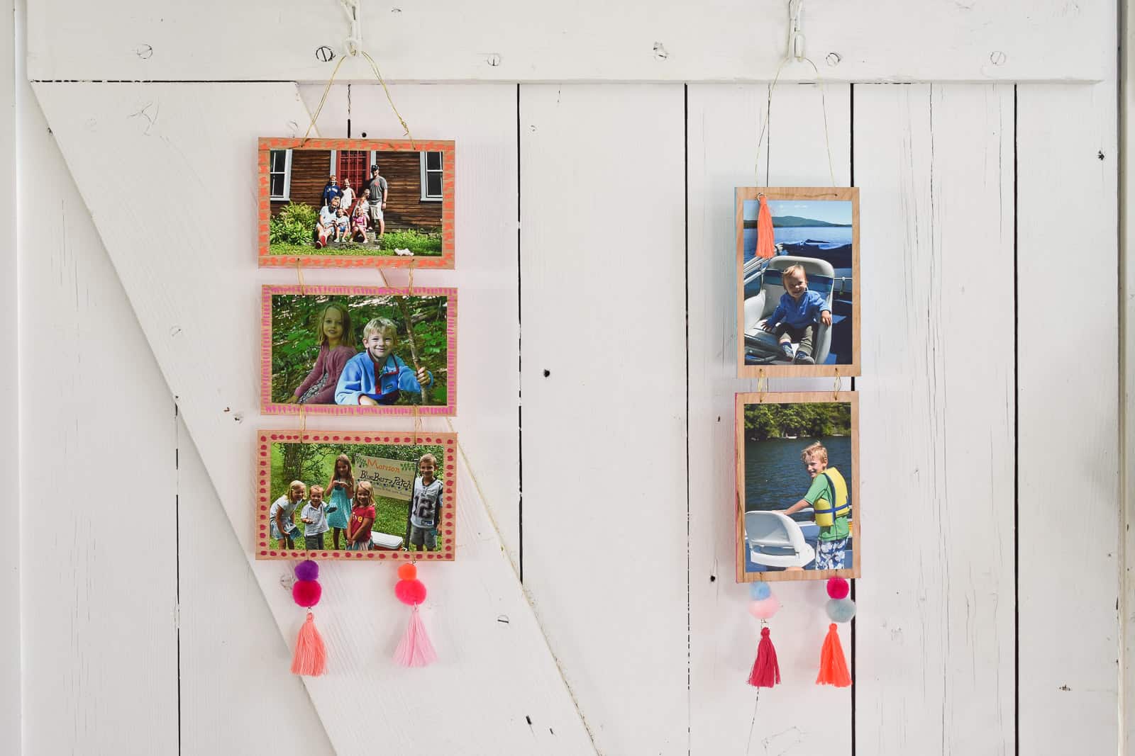add details to the boho photo wall hanging