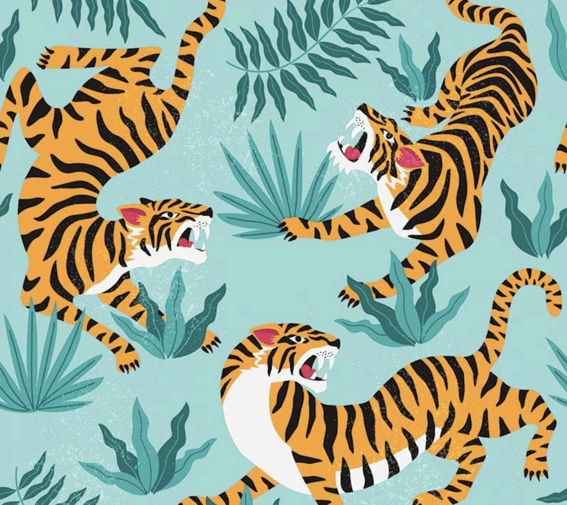 tiger mural from murals your way